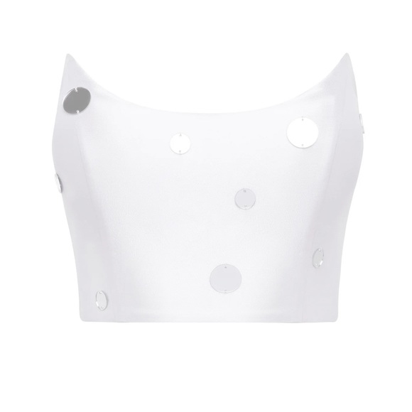NDS THE LABEL Tops - NDS the LABEL STRAPLESS CORSET TOP WITH MIRROR DETAILS